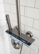 LED Display Imported Shower Set | 304 Steel Dual Handle Set